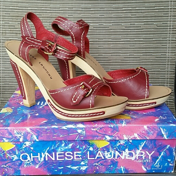 Chinese Laundry Shoes - Chinese Laundry Wood and Leather Heels;-)
